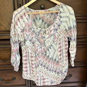 Mossimo (Target) multicolor boho top - Sz medium